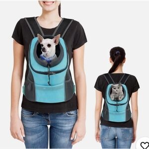 Pet Carrier Backpack for Dogs and Cats - Blue